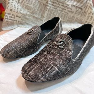 Chanel Horse hair Black Loafers Women Size 37